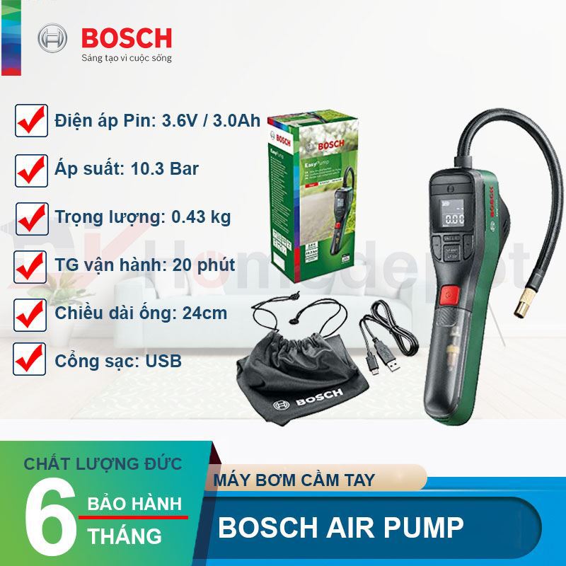 Máy bơm cầm tay đa năng Bosch AIR PUMP