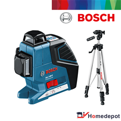 Máy cân mực laser Bosch GLL 3-80 + BS 150