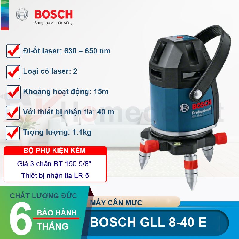 Máy cân mực laser Bosch GLL 8-40 E