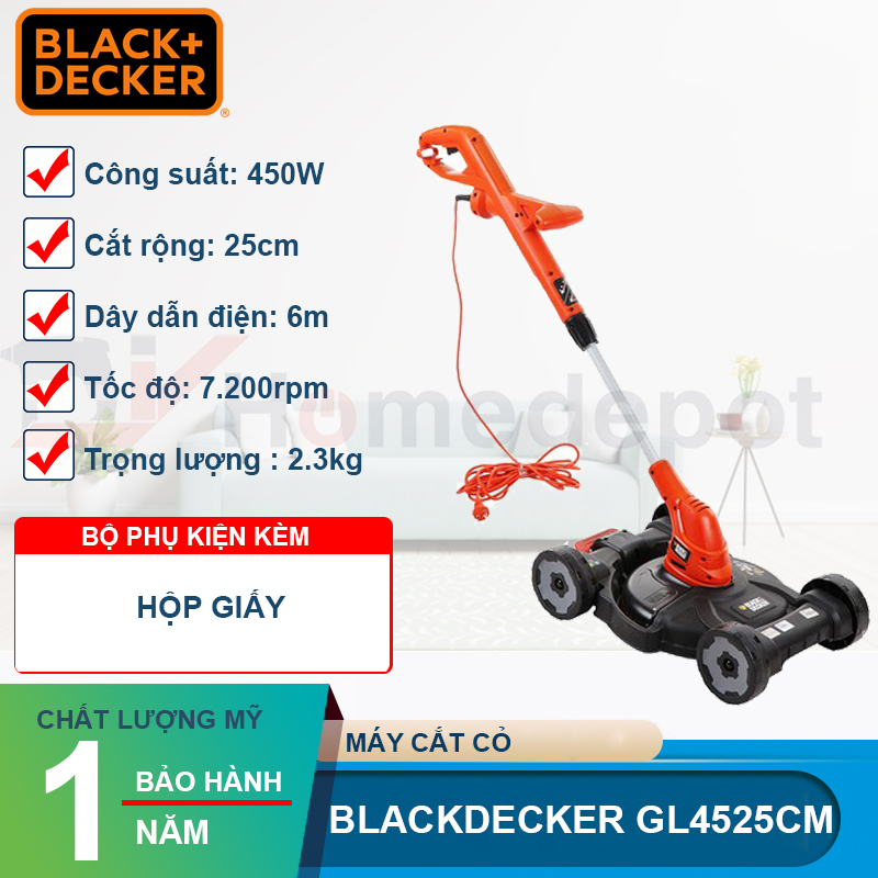 Máy cắt cỏ Black&Decker GL4525CM