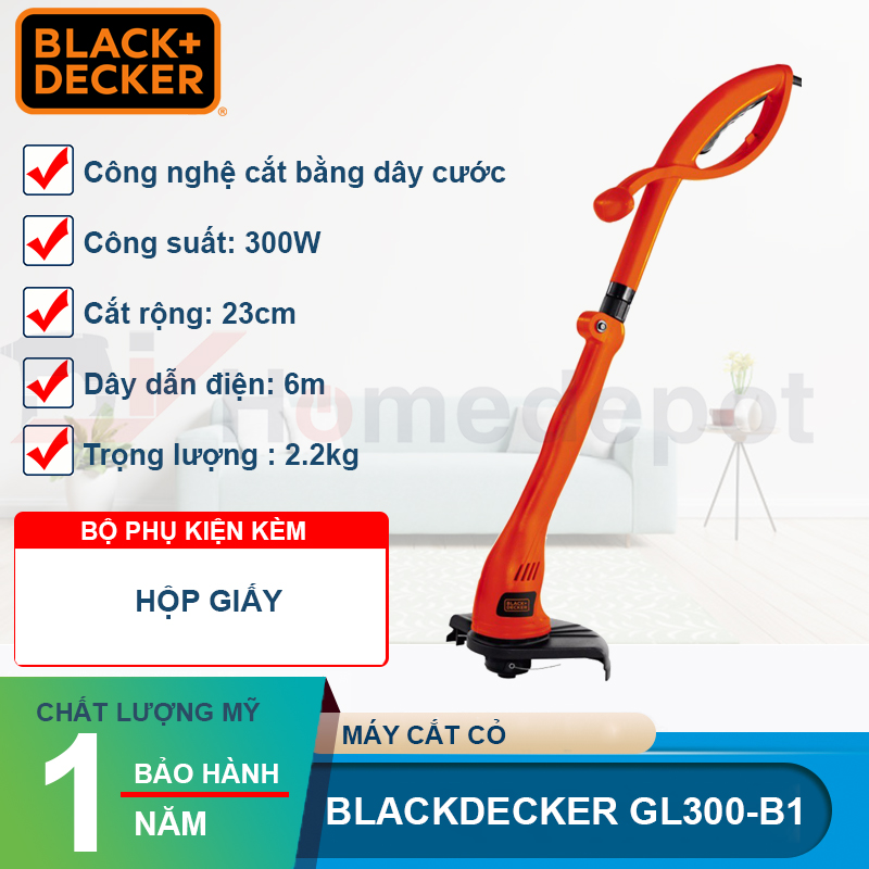 Máy cắt cỏ cầm tay Black&Decker GL300