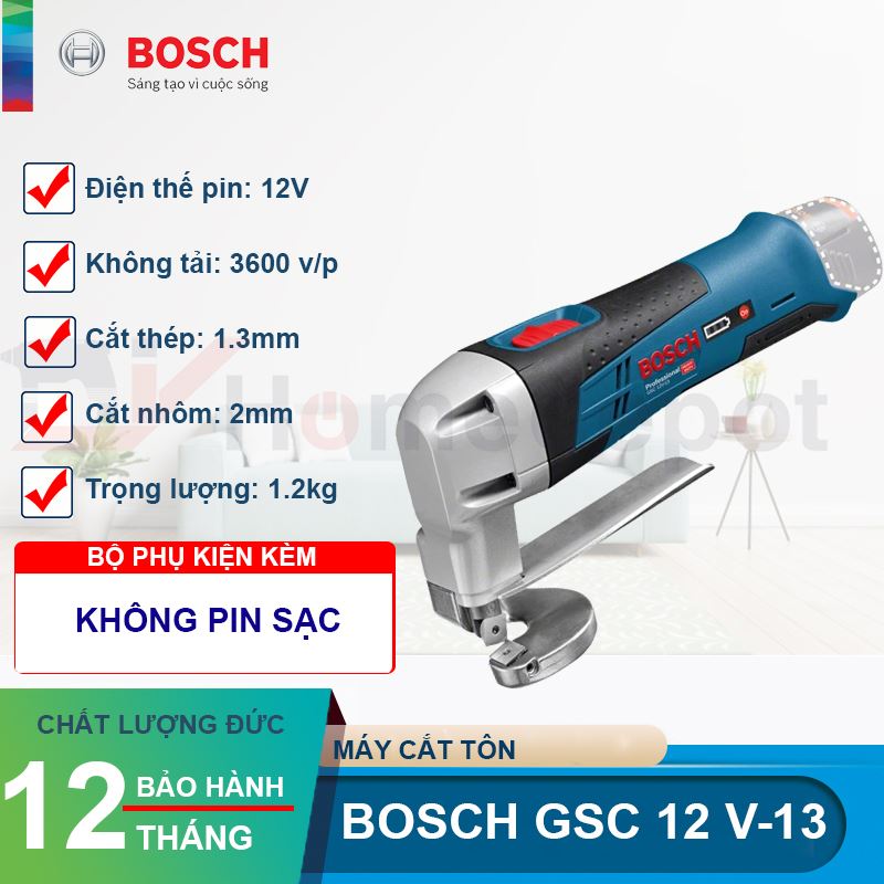 Máy cắt tôn dùng pin Bosch GSC 12V-13