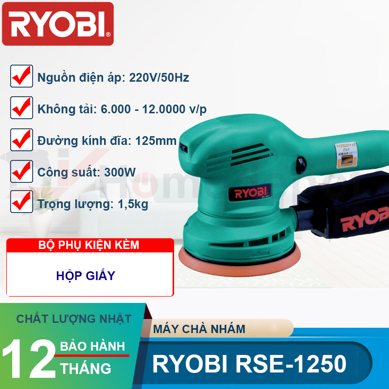 Máy chà nhám tròn Ryobi RSE-1250