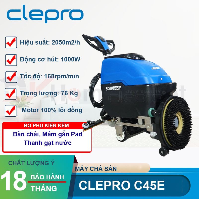 Máy chà sàn đẩy tay CLEPRO C45E