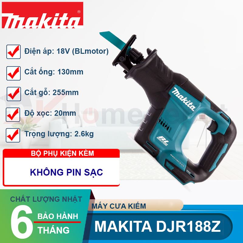 Máy cưa kiếm dùng pin Makita DJR188Z 18V
