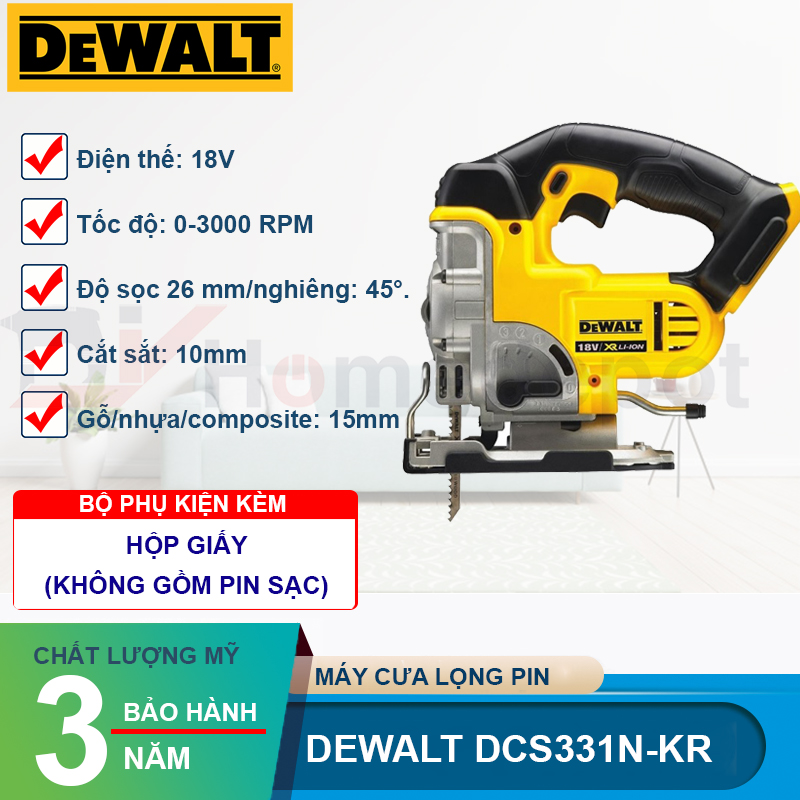 Máy cưa lọng dùng pin Dewalt DCS331N