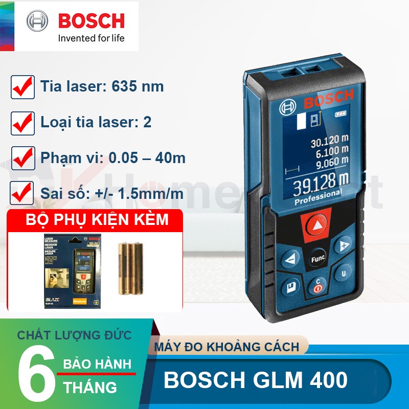 Máy đo khoảng cách laser Bosch GLM 400