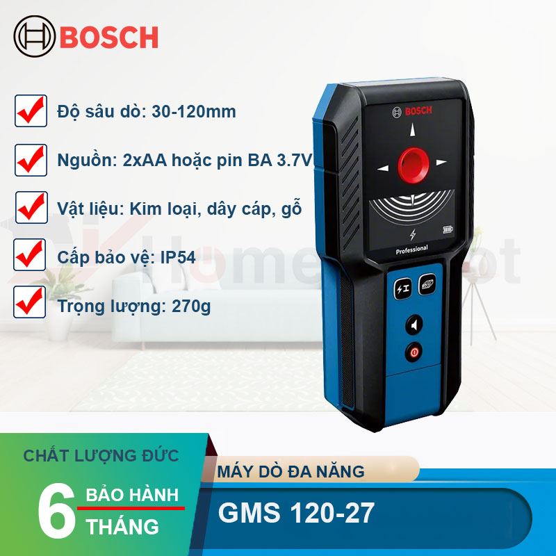 Máy dò tường đa năng Bosch GMS 120-27