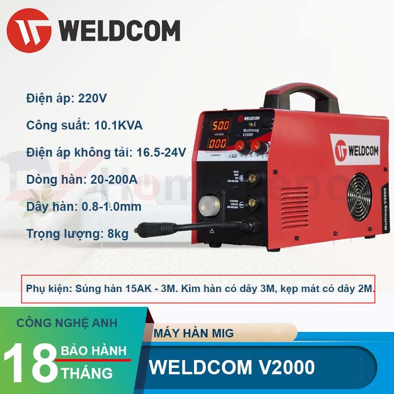 Máy hàn bán tự động Weldcom Multimag V2000