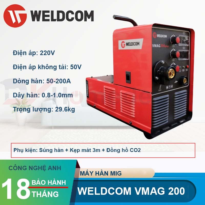 Máy hàn bán tự động Weldcom VMAG 200 PLUS