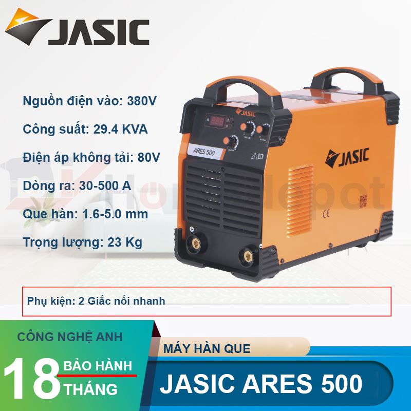 Máy hàn que điện tử Jasic ARES 500/380V