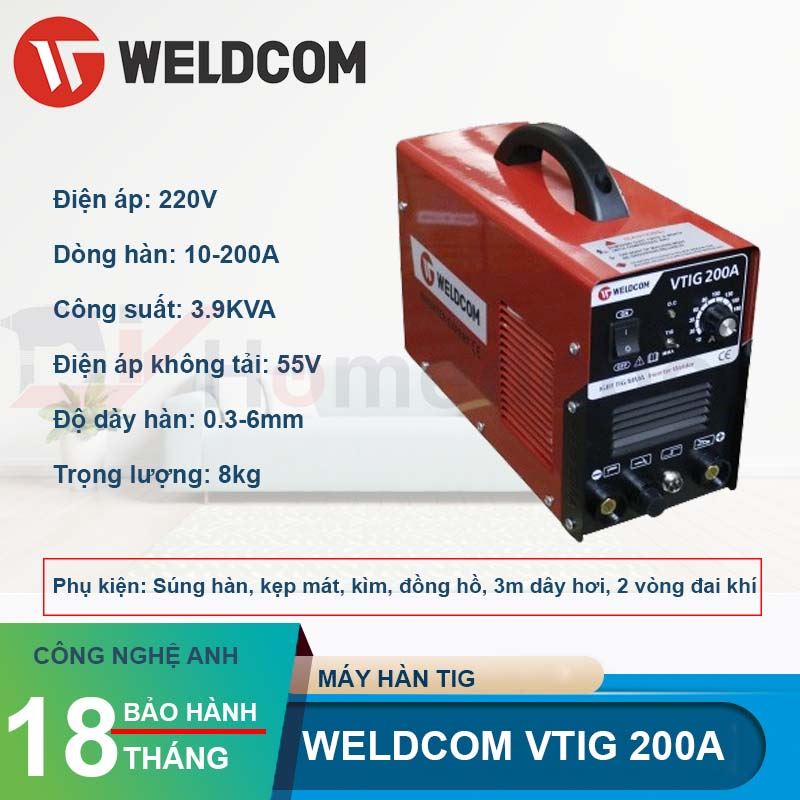 Máy hàn TIG Weldcom VTIG 200A
