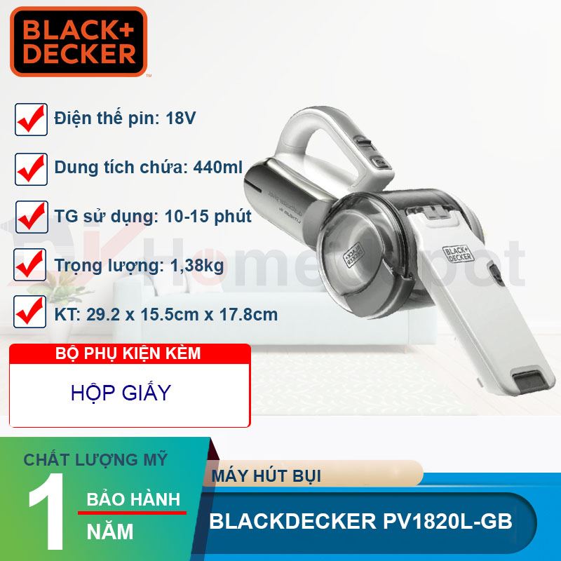 Máy hút bụi Black&Decker PV1820L-GB