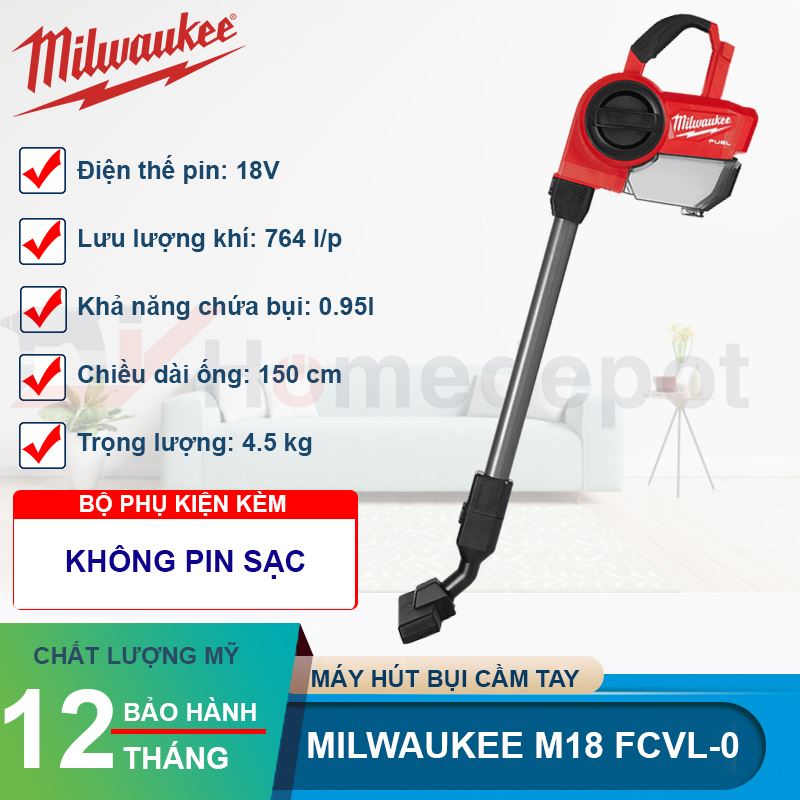 Máy hút bụi cầm tay Milwaukee M18 FCVL-0