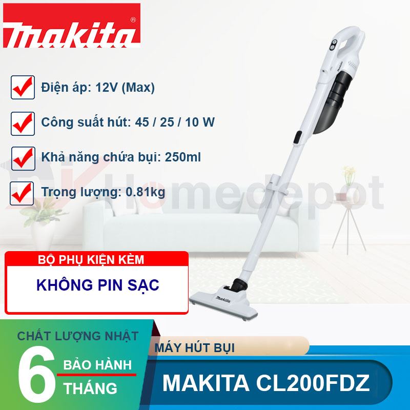 Máy hút bụi dùng pin Makita CL200FDZ 12V Max