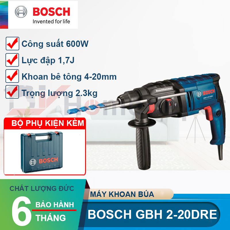 Máy khoan bê tông Bosch GBH 2-20 DRE 600W