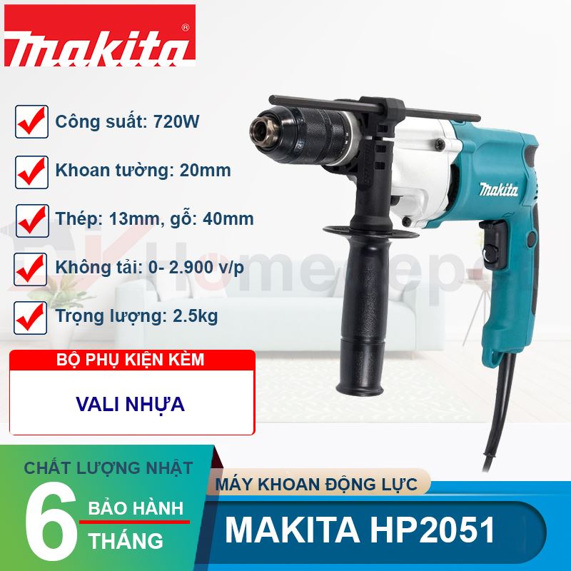 Máy khoan bê tông Makita HP2051 720W