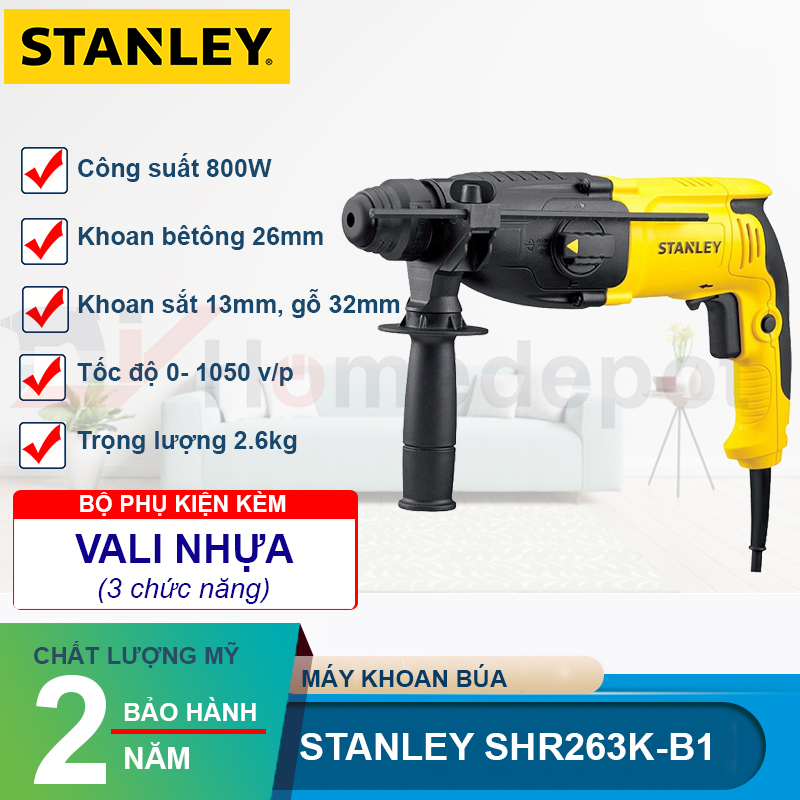 Máy khoan bê tông Stanley SHR263K/KA