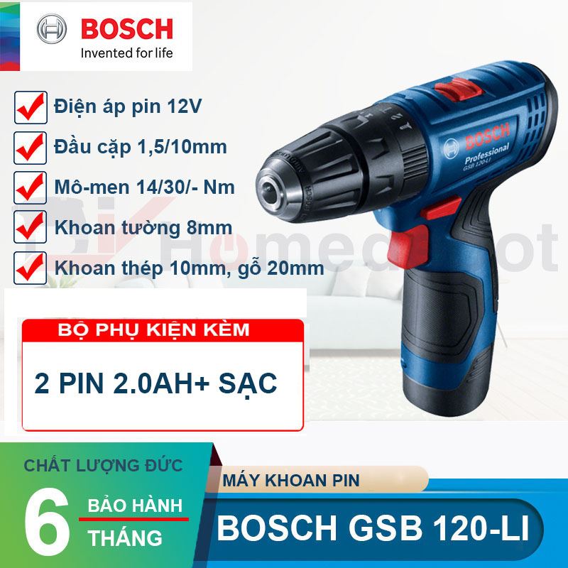Máy khoan pin Bosch GSB 120-LI GEN II