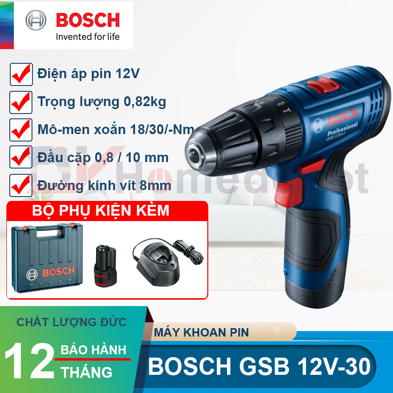 Máy khoan pin Bosch GSB 12V-30