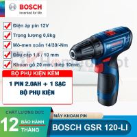 Máy khoan pin Bosch GSR 120-LI (SET 1 pin)