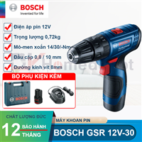 Máy khoan pin Bosch GSR 12V-30