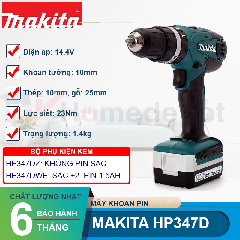 Máy khoan pin Makita HP347D 14.4V