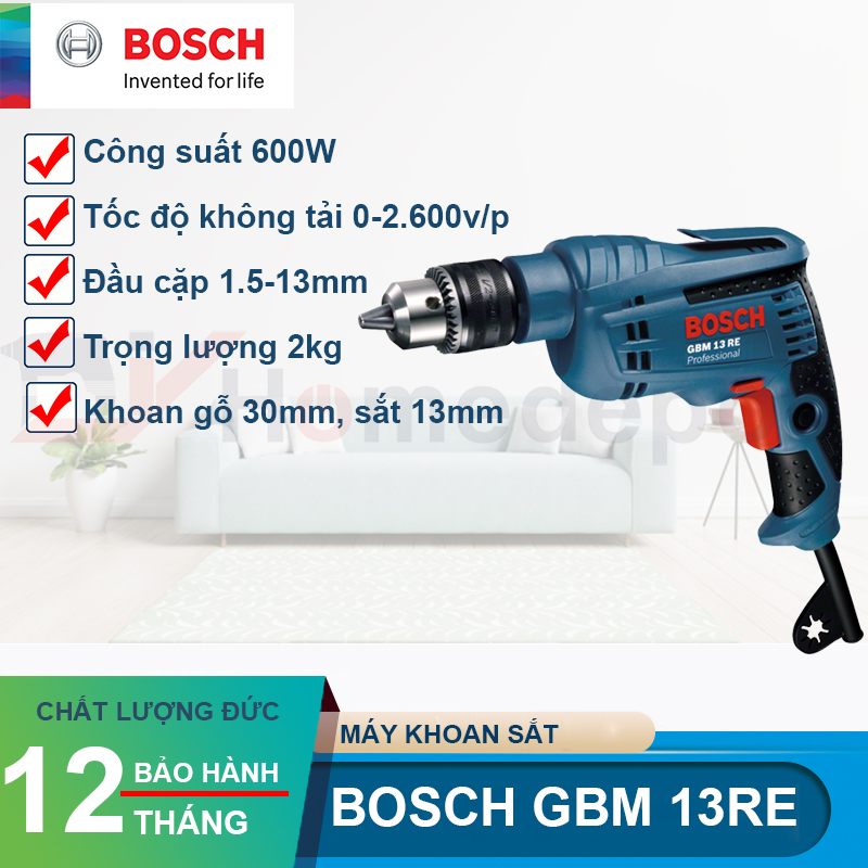 Máy Khoan sắt Bosch GBM 13RE 600W