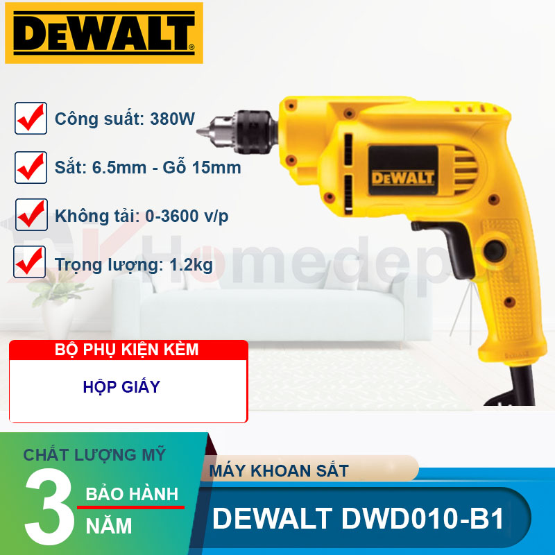 Máy khoan sắt DeWalt DWD010-B1