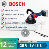 Máy mài bê tông dùng pin Bosch GBR 18V-15 S (SOLO)
