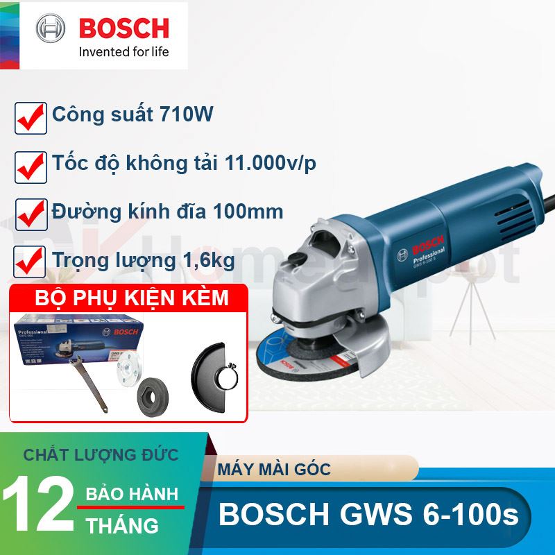Máy Mài Góc Bosch GWS 6-100S (Công tắc đuôi)