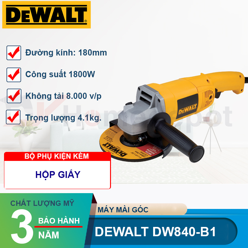 Máy mài góc DeWalt DW840-B1 1.800W