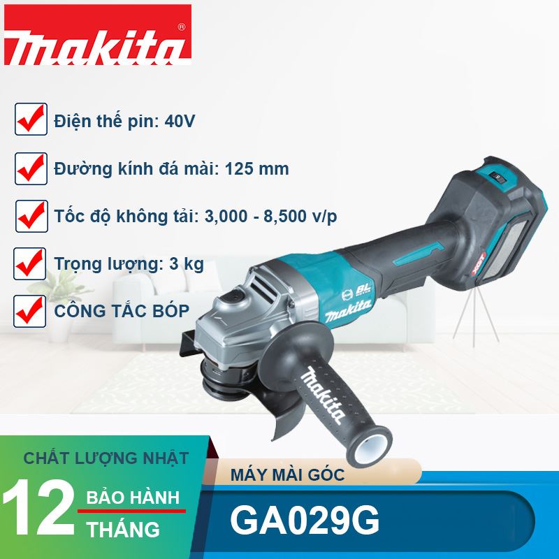 Máy mài góc dùng pin 40V XGT Makita GA029GM201/GA029GZ