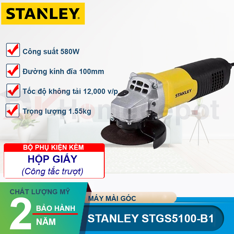 Máy mài góc Stanley STGS 5100 580W