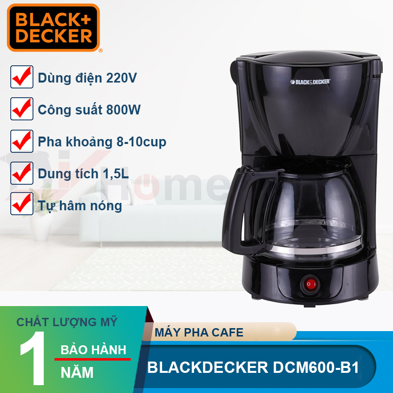 Máy pha cà phê 800W Black&Decker DCM600
