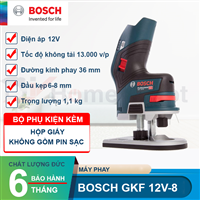 Máy phay dùng pin Bosch GKF 12V-8 (Solo)