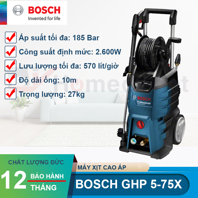 Máy phun xịt rửa cao áp Bosch GHP 5-75X