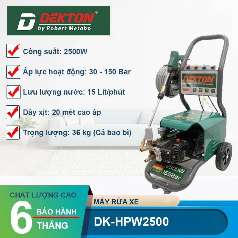 Máy Rửa Xe Cao Áp Dekton DK-HPW2500