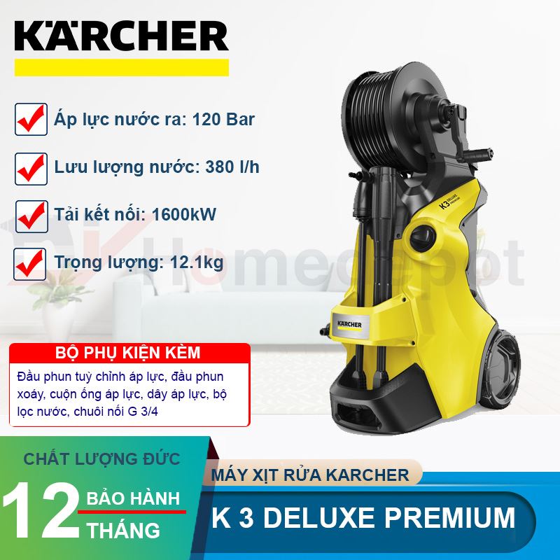Máy rửa xe Karcher K 3 Deluxe Premium
