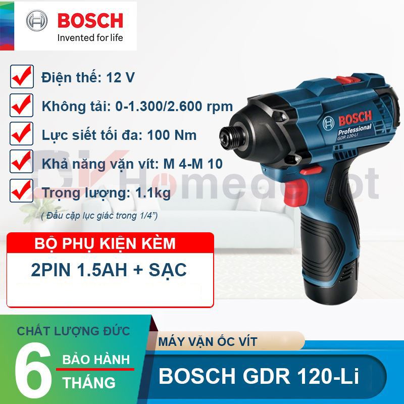 Máy vặn ốc vít dùng pin Bosch GDR 120-Li