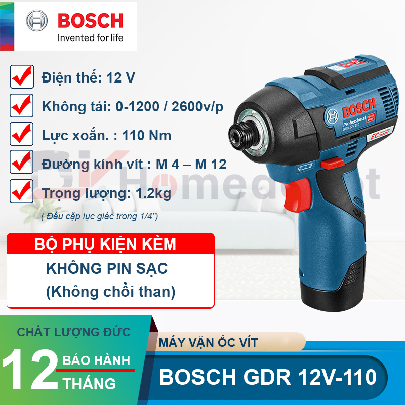 Máy vặn ốc vít dùng pin Bosch GDR 12V-110