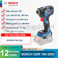 Máy vặn ốc vít dùng pin Bosch GDR 18V-200C 18V