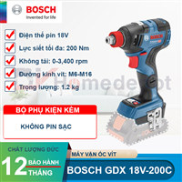 Máy siết ốc vít dùng pin Bosch GDX 18V-200C 18V