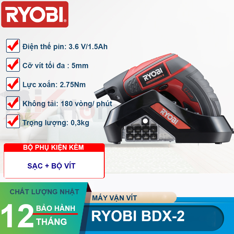 Máy vặn vít dùng pin Ryobi BDX-2 3.6V