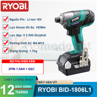 Máy vặn vít dùng pin Ryobi BID-1806L1 18V