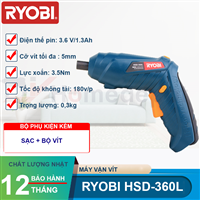 Máy vặn vít dùng pin Ryobi HSD-360L 3.6V
