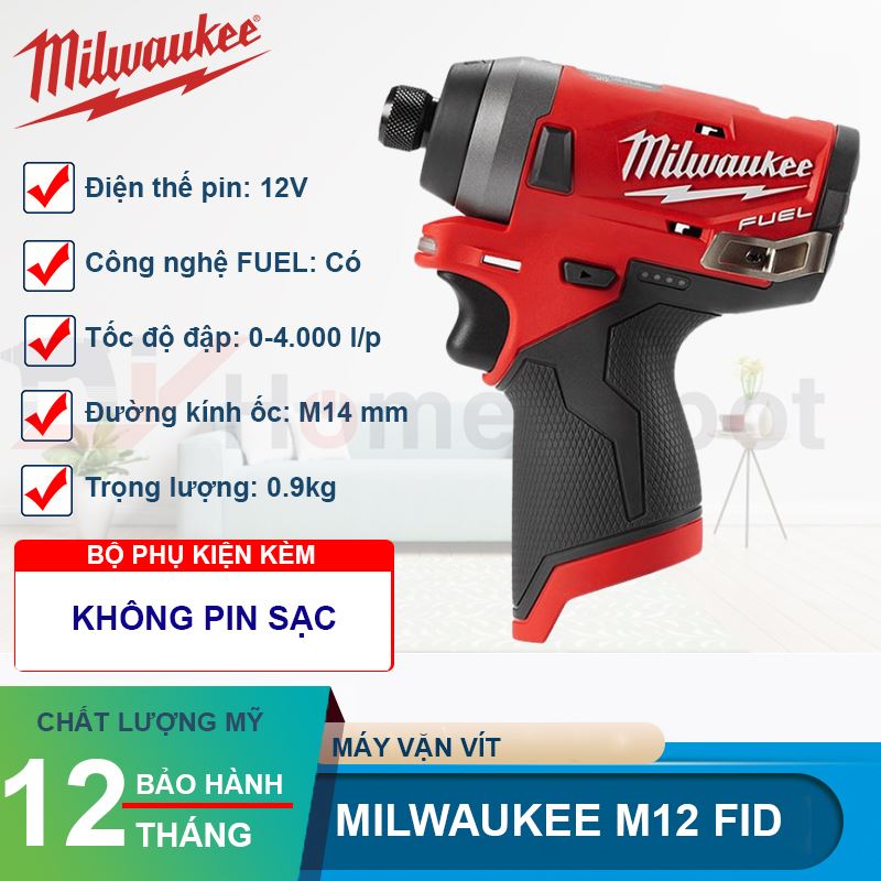 Máy vặn vít Milwaukee M12 FID-0C