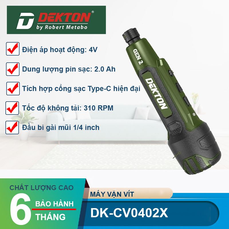 Máy vặn vít mini dùng pin 4V Dekton DK-CV0402X