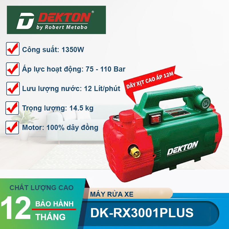 Máy xịt rửa áp lực Dekton DK-RX3001PLUS