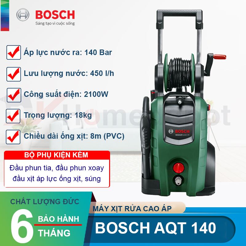 Máy xịt rửa cao áp Bosch AQT 140
